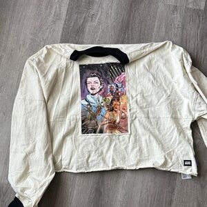 Star Wars Cream and Black Women's Jersey Top